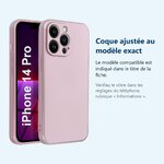 Accessoire ajusté au modèle exact – Coque Metal couleur Rose Pour iPhone 14 Pro