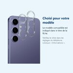 Accessoire ajusté au modèle exact – Verres Protection Camera Arriere Transparent X2 Pour Samsung Galaxy S24 Plus