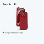 Contenu du colis – Coque Silicone Rouge Pour iPhone 15 Pro