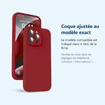 Accessoire ajusté au modèle exact – Coque Silicone Rouge Pour iPhone 15 Pro