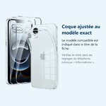 Accessoire ajusté au modèle exact – Coque Silicone Transparente + Verres Trempes et Protections Camera Arriere Transparent X2