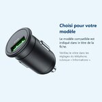Accessoire ajusté au modèle exact – Chargeur voiture USB QC 3.0 PD 18W 3A pour iPhone X / Xr / 11 / 12 / 13