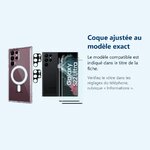 Accessoire ajusté au modèle exact – Coque Silicone Transparente Compatible Magsafe + Verres Trempes et Protections Camera Arr