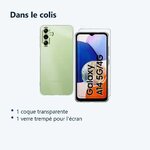 Contenu du colis – Coque Transparente pour Samsung Galaxy A14 4G/5G (6,6 pouces) et Verre Trempé Film Protection Ecran