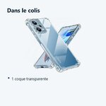 Contenu du colis – Coque Silicone Transparente Angles Renforces Pour Xiaomi Redmi Note 12 Pro