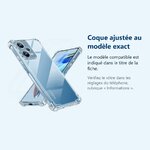 Accessoire ajusté au modèle exact – Coque Silicone Transparente Angles Renforces Pour Xiaomi Redmi Note 12 Pro