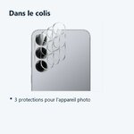 Contenu du colis – Verres Protection Camera Arriere Transparent X3 Pour Samsung Galaxy S25