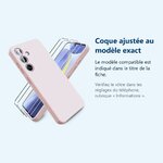 Accessoire ajusté au modèle exact – Coque Silicone Rose Pour Samsung Galaxy S24 + 2 Verres Trempes