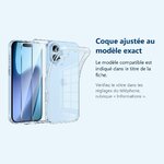 Accessoire ajusté au modèle exact – Coque Silicone Transparente + 2 Verres Trempes Pour iPhone 17