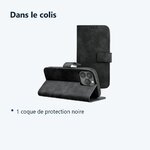 Contenu du colis – Coque Portefeuille couleur Noir Pour iPhone 14 Pro