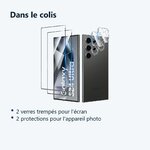 Contenu du colis – Verres Trempes et Protections Camera Arriere Transparent X2 Pour Samsung Galaxy S24 Ultra