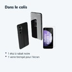 Contenu du colis – Coque Folio Rabat Miroir Pour Samsung Galaxy S23 FE Couleur Noir + Verre Trempe Protection Ecran