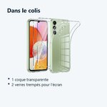 Contenu du colis – Coque Silicone Transparente + 2 Verres Trempes Pour Samsung Galaxy A14 4G / 5G