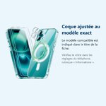 Accessoire ajusté au modèle exact – Coque Silicone Transparente Compatible Magsafe + Verres Trempes et Protections Camera Arr