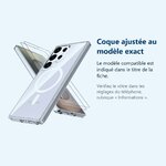 Accessoire ajusté au modèle exact – Coque Silicone Transparente Compatible Magsafe + 2 Verres Trempes Pour Samsung Galaxy S25