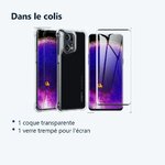 Contenu du colis – Coque Silicone Transparente Angles Renforces + Verre Trempe Pour Oppo Find X5 Pro