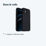Contenu du colis – Coque Silicone Couleur Noire Pour iPhone 12 / 12 Pro