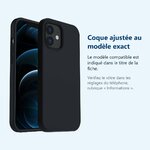 Accessoire ajusté au modèle exact – Coque Silicone Couleur Noire Pour iPhone 12 / 12 Pro