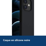 Vue de détail – Coque Silicone Couleur Noire Pour iPhone 12 / 12 Pro