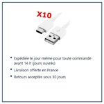 Expédition le jour même, livraison offerte, retours sous 30 jours – X10 Cable USB- Type C Chargeur Blanc pour Samsung Galaxy