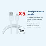 Accessoire ajusté au modèle exact – X5 Cable USB- Type C Chargeur Noir pour Samsung Galaxy Note 8 / S8 / S8 PLUS / A32017 / A