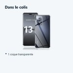 Contenu du colis – Coque Silicone Transparente Angles Renforces Pour Xiaomi 13 Lite