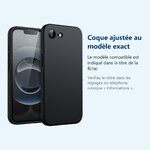 Accessoire ajusté au modèle exact – Coque Pour iPhone 16e Silicone Noir