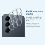 Accessoire ajusté au modèle exact – Verres Protection Camera Arriere Transparent X3 Pour Samsung Galaxy S25 Plus