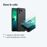Contenu du colis – Coque Silicone Noir + Verre Trempe Pour Xiaomi 13