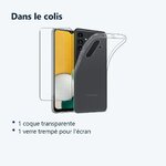 Contenu du colis – Coque Silicone Transparente + Verre Trempe Pour Samsung A13 5G