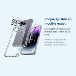 Accessoire ajusté au modèle exact – Coque Silicone Transparente Angles Renforces + Verres Trempes et Protections Camera Arrie