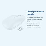 Accessoire ajusté au modèle exact – Souris optique sans fil Blanche 2,4G DPI 1600