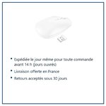 Expédition le jour même, livraison offerte, retours sous 30 jours – Souris optique sans fil Blanche 2,4G DPI 1600