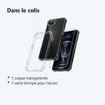 Contenu du colis – Coque Pour iPhone 17e Silicone Transparente Angles Renforces + Verre Trempe