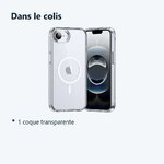 Contenu du colis – Coque Silicone Transparente Compatible Magsafe Pour iPhone 16e
