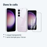 Contenu du colis – Coque Silicone Transparente + Verre Trempe Pour Samsung Galaxy S23 Plus 5G