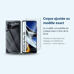 Accessoire ajusté au modèle exact – Coque Silicone Transparente Angles Renforces + 2 Verres Trempes Pour Poco X4 Pro 5G