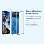 Accessoire ajusté au modèle exact – Coque Silicone Transparente + Verre Trempe Pour Poco X4 Pro 5G