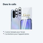 Contenu du colis – Verres Trempes et Protections Camera Arriere Transparent X2 Pour Samsung Galaxy A36