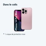 Contenu du colis – Coque Metal couleur Rose Pour iPhone 14 Pro Max