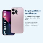 Accessoire ajusté au modèle exact – Coque Metal couleur Rose Pour iPhone 14 Pro Max