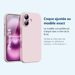 Accessoire ajusté au modèle exact – Coque Silicone Rose Pour iPhone 16
