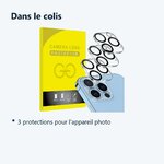 Contenu du colis – Verres Protection Camera Arriere X3 Pour iPhone 13 Pro