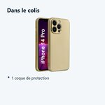 Contenu du colis – Coque Metal couleur Or Pour iPhone 14 Pro