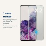 Verre trempé pour protéger lécran – VERRE TREMPE INCURVE POUR SAMSUNG S20 PLUS X2
