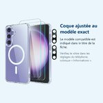Accessoire ajusté au modèle exact – Coque Silicone Transparente Compatible Magsafe + Verres Trempes et Protections Camera Arr