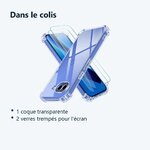 Contenu du colis – Coque Pour Google Pixel 10a Silicone Transparente Angles Renforces + 2 Verres Trempes