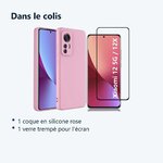 Contenu du colis – Coque Silicone Rose + Verre Trempe Pour Xiaomi 12 / 12x