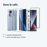 Contenu du colis – Coque Silicone Transparente Angles Renforces + Verre Trempe Pour Xiaomi 12 Pro