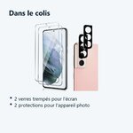 Contenu du colis – Verres Trempes et Protections Camera Arriere X2 Pour Samsung Galaxy S21